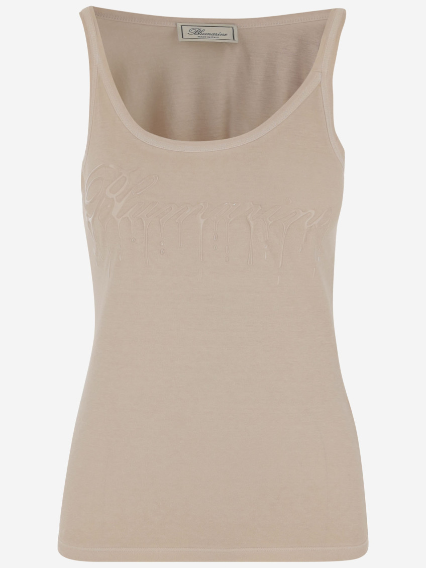 Jersey Top With Cast-effect Logo