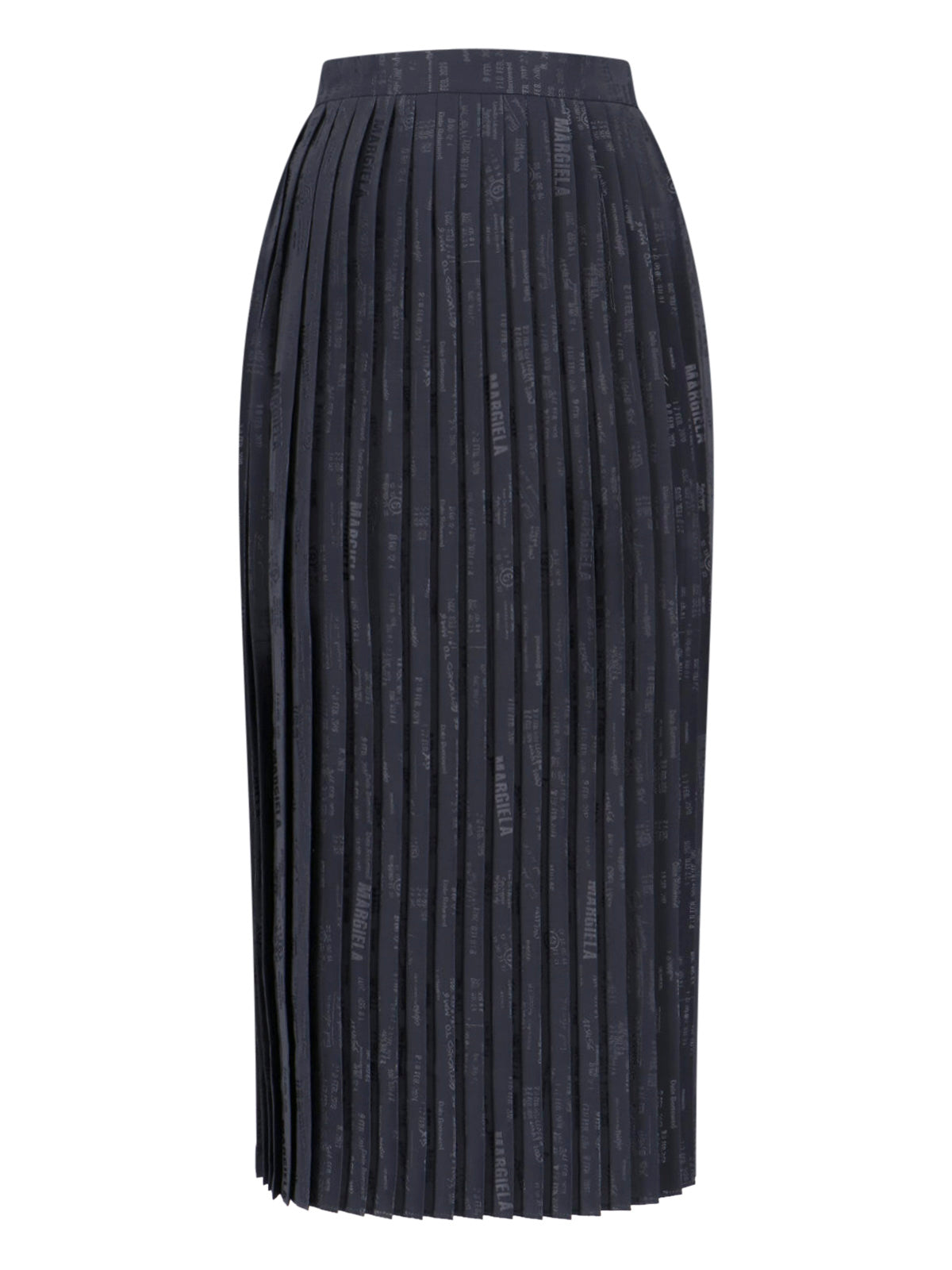 Women's Modern Draped Midi Skirt in Acetate-Viscose Blend