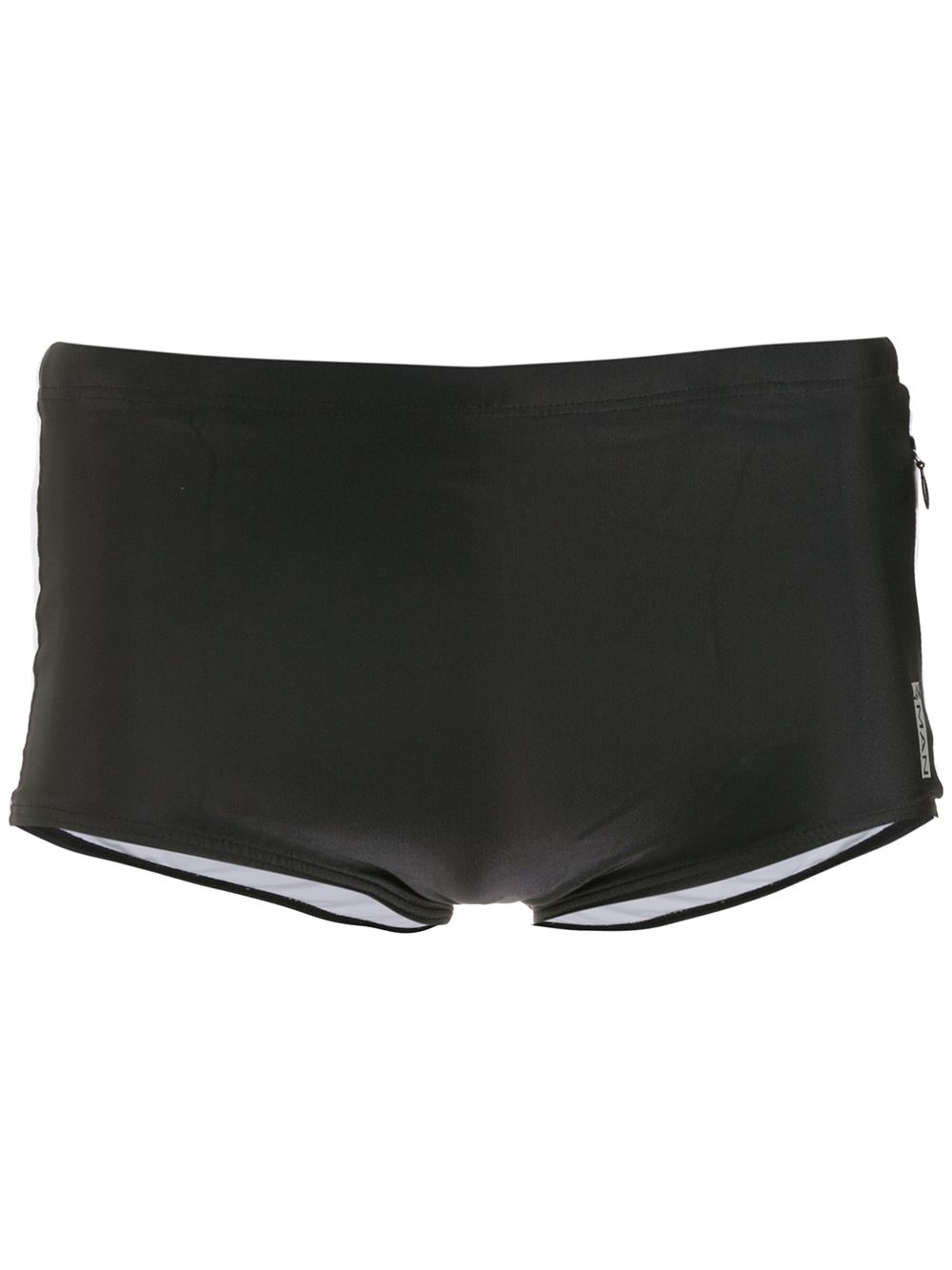 Side-stripe swim shorts - Black