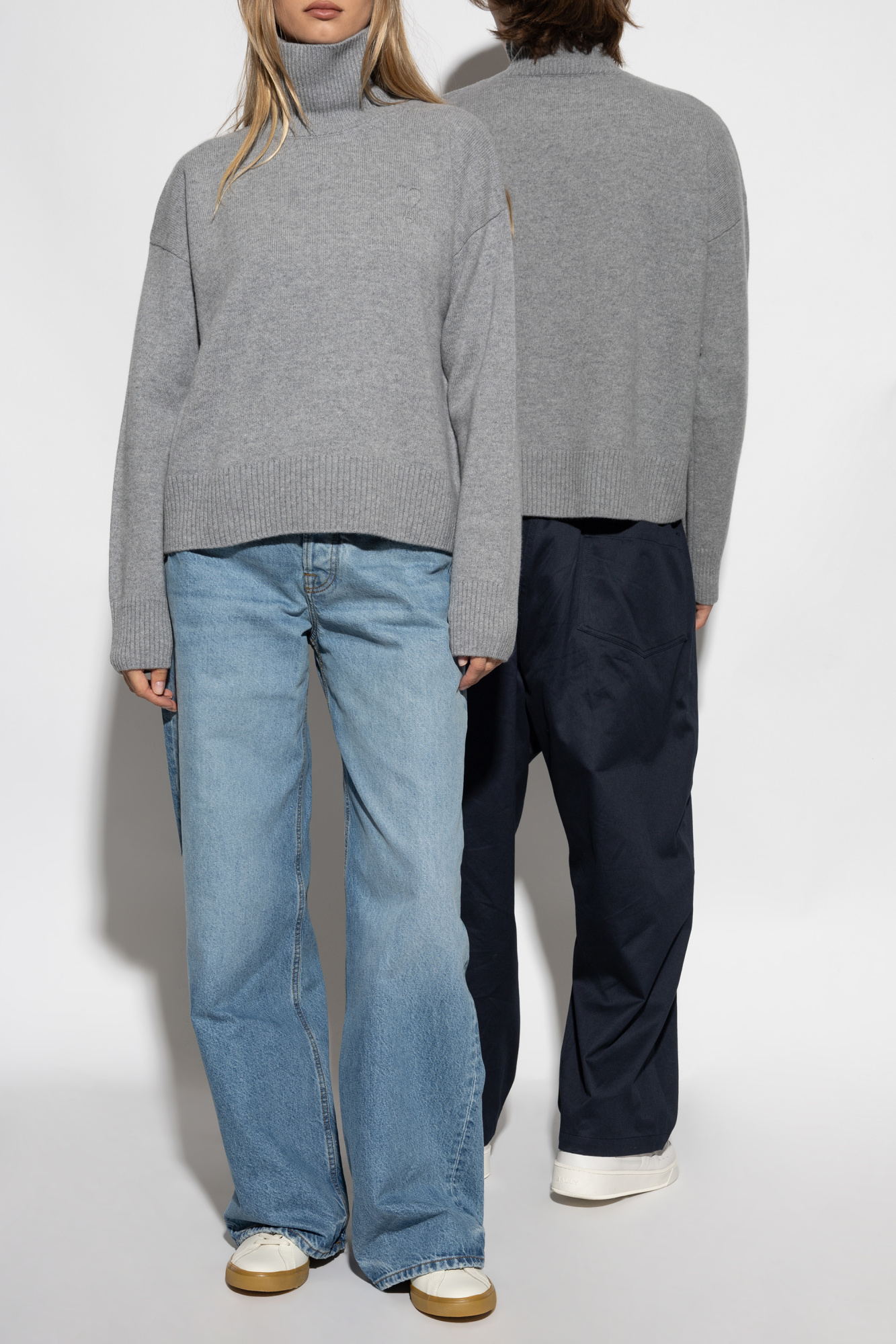 Wool Turtleneck, Unisex, Grey