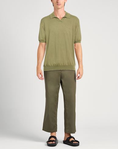 Man Sweater Sage green Size 48 Cotton