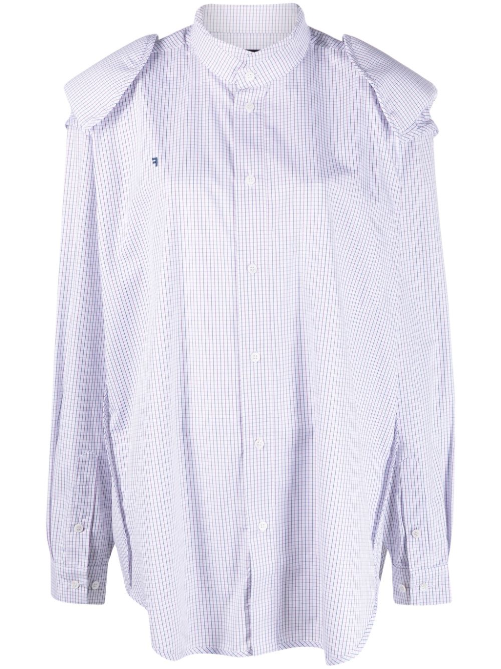 Attachement Insideout checked cotton shirt - Blue