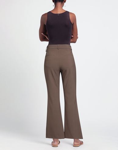 Woman Pants Brown Size 12 Polyester, Viscose, Cotton, Elastane