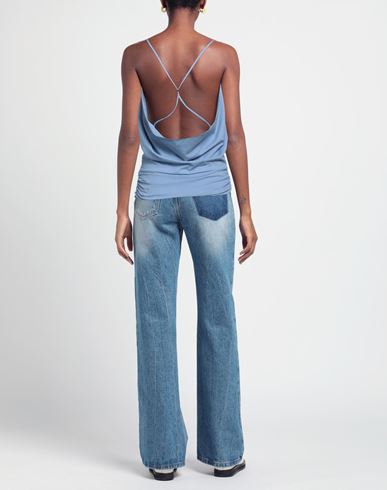 Woman Top Pastel blue Size 10 Cotton