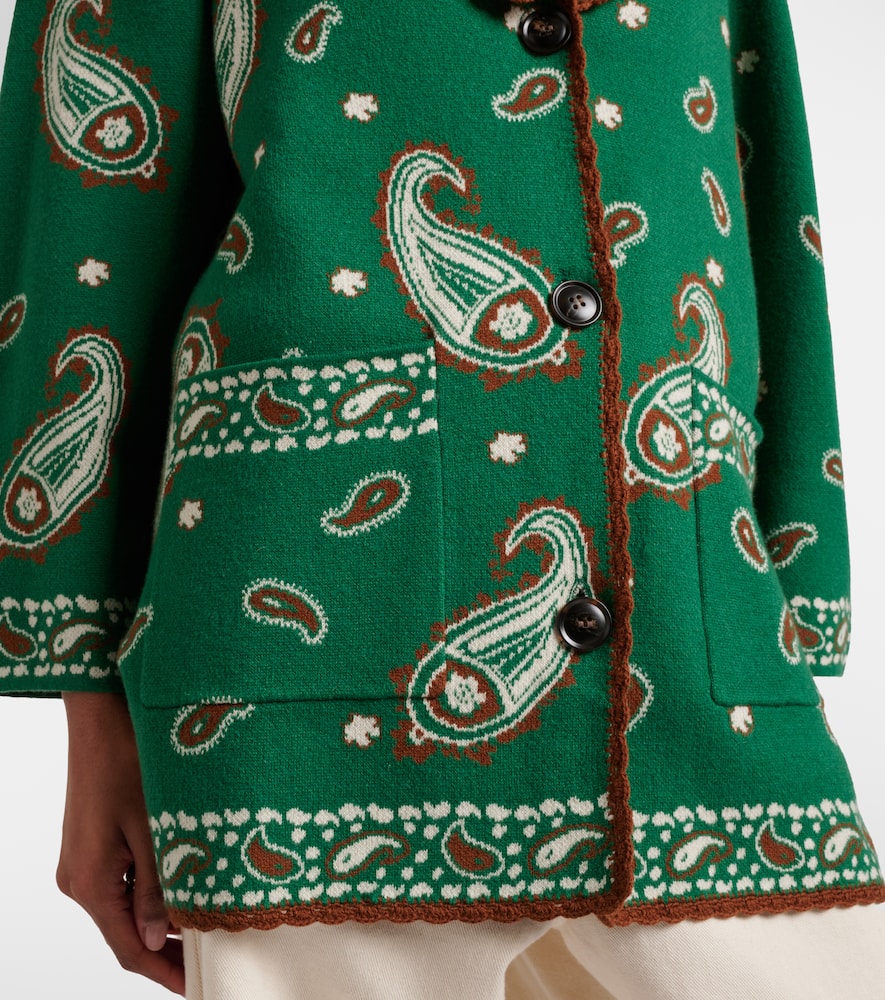 Morla paisley wool and cotton cardigan