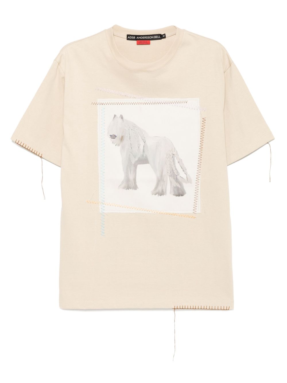 Andersson Bell horse patchwork T-shirt - Neutrals