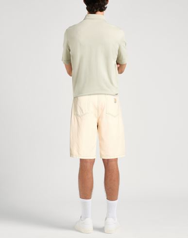Man Denim shorts Beige Size 36 Cotton