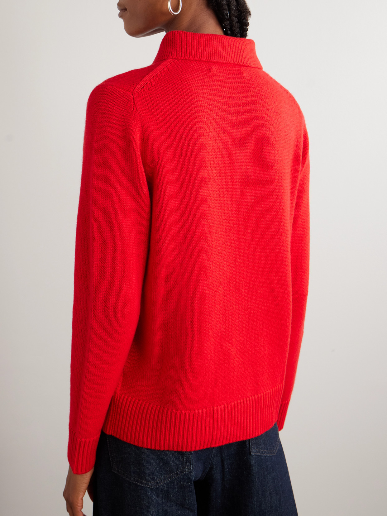 Bessi Cashmere Polo Sweater - Red