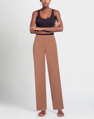 Woman Pants Brown Size 4 Polyester, Elastane