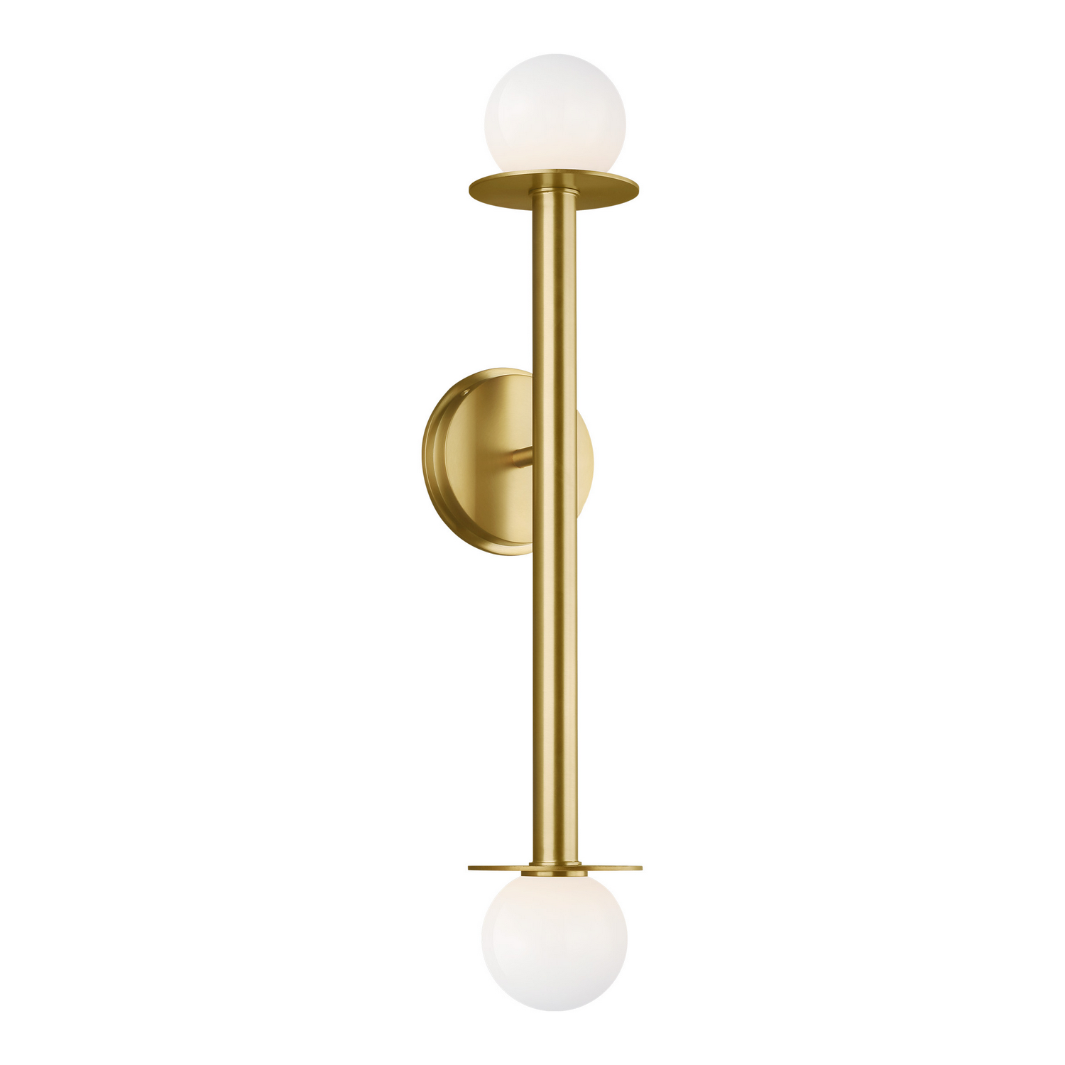 Visual Comfort Studio Nodes 2-Light Wall Sconce in Burnished Brass by Kelly Wearstler