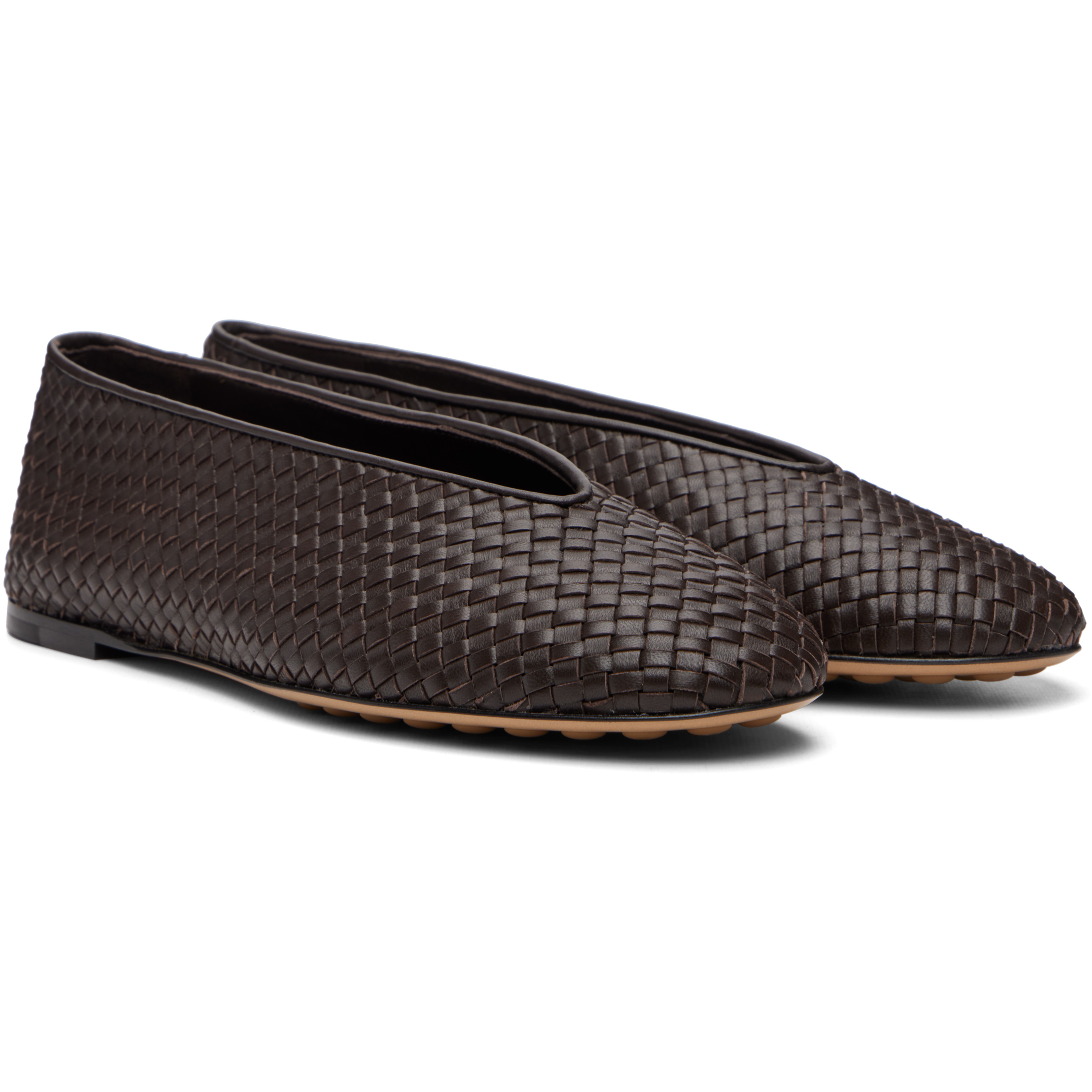 Brown Rosa Ballerina Flats