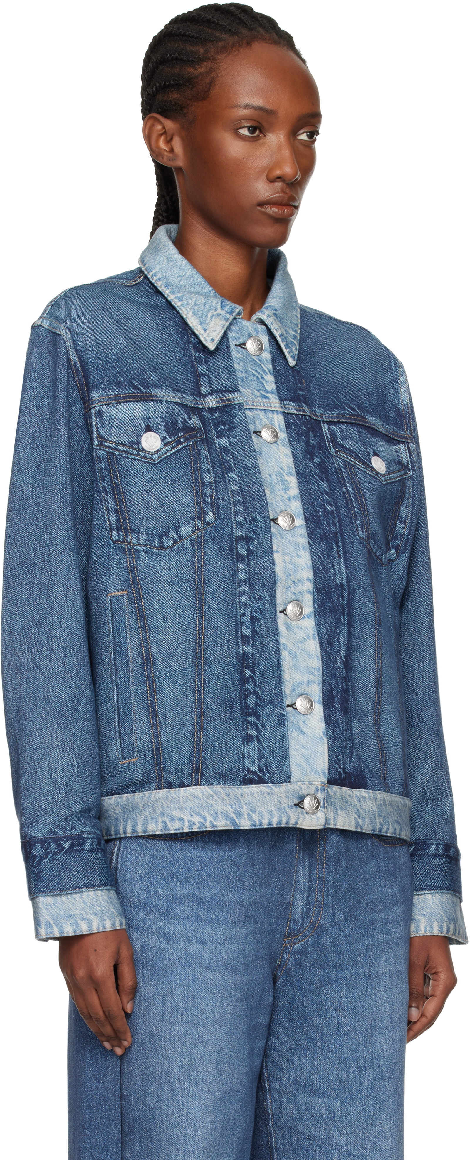 Blue rb Miramar Oversized Combo Trucker Jacket