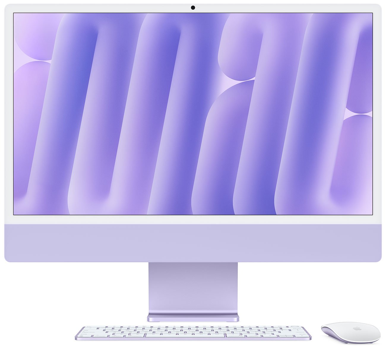 24-Inch iMac M4 10-Core 16GB RAM 256GB SSD, 10-Core GPU Retina 4.5K Desktop Computer in Purple (Late 2024)
