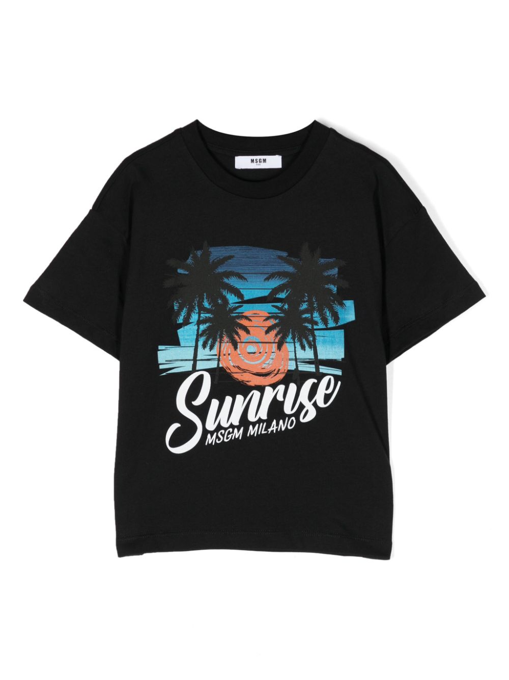 Slogan-print cotton T-shirt - Black