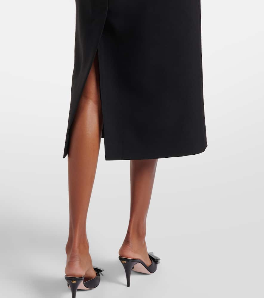 Crepe Couture bow-detail minidress