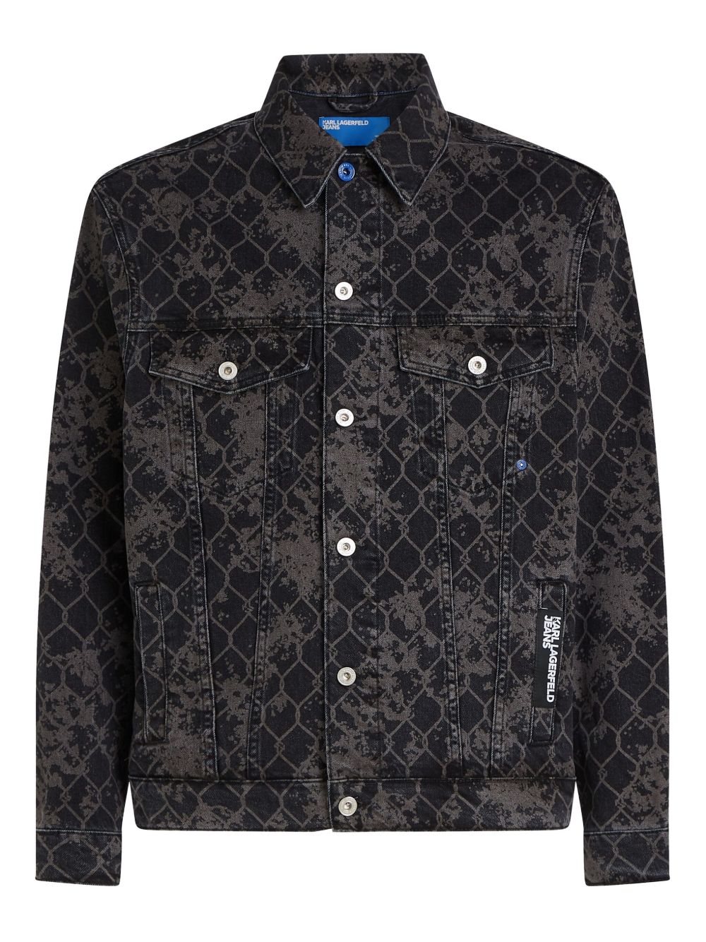 Karl Lagerfeld Jeans graphic-print denim jacket - Grey
