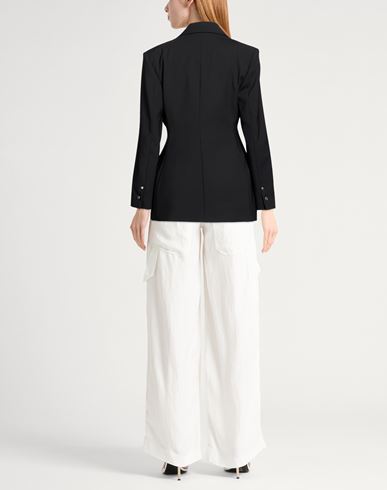 Woman Blazer Black Size 6 Polyester, Virgin Wool, Elastane