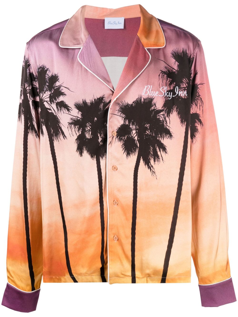 Palm tree print shirt - Orange