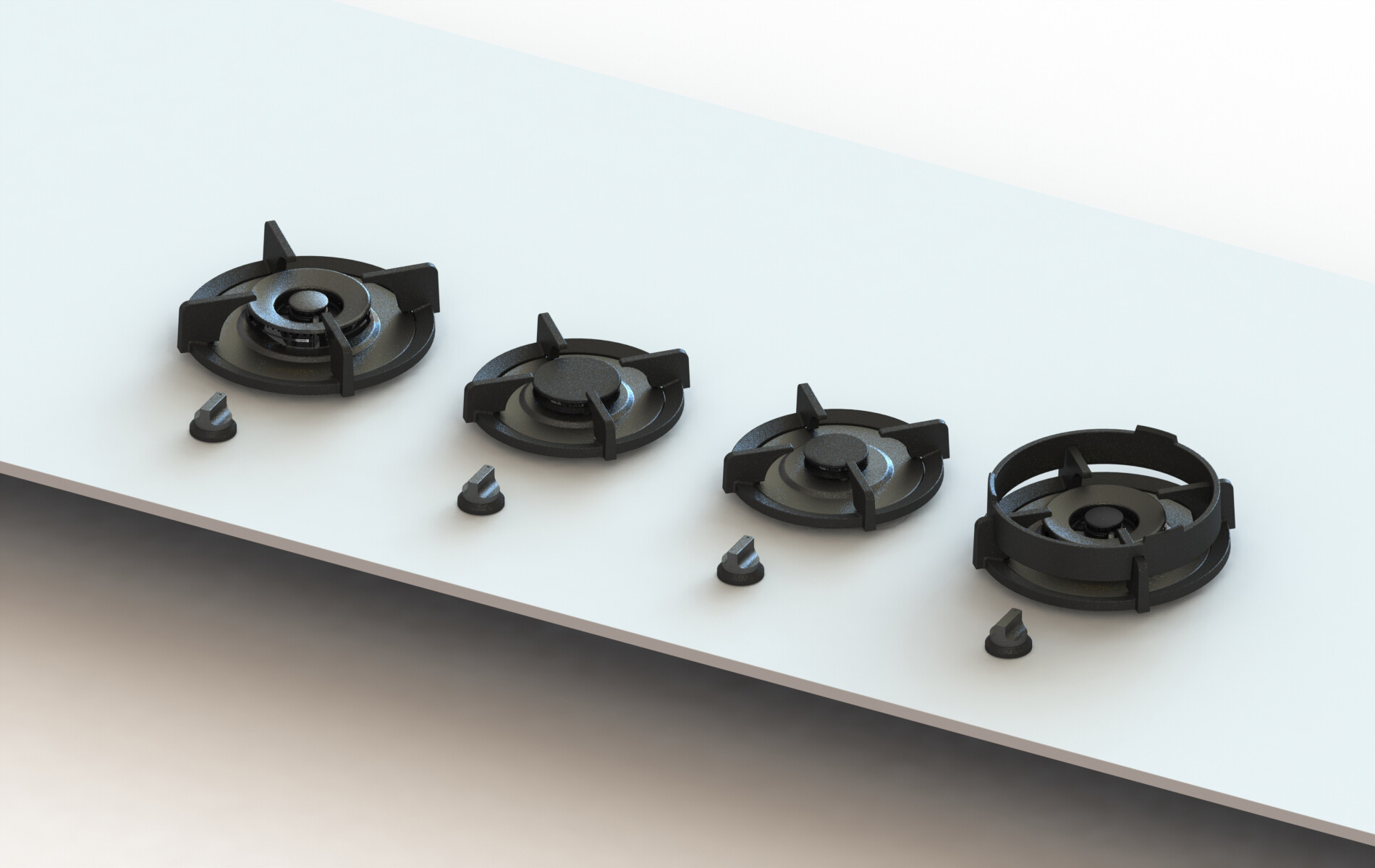 Pitt Cooking Danau Black Edition 45" Liquid Propane Drop-In Cooktop DANAU4BTLP