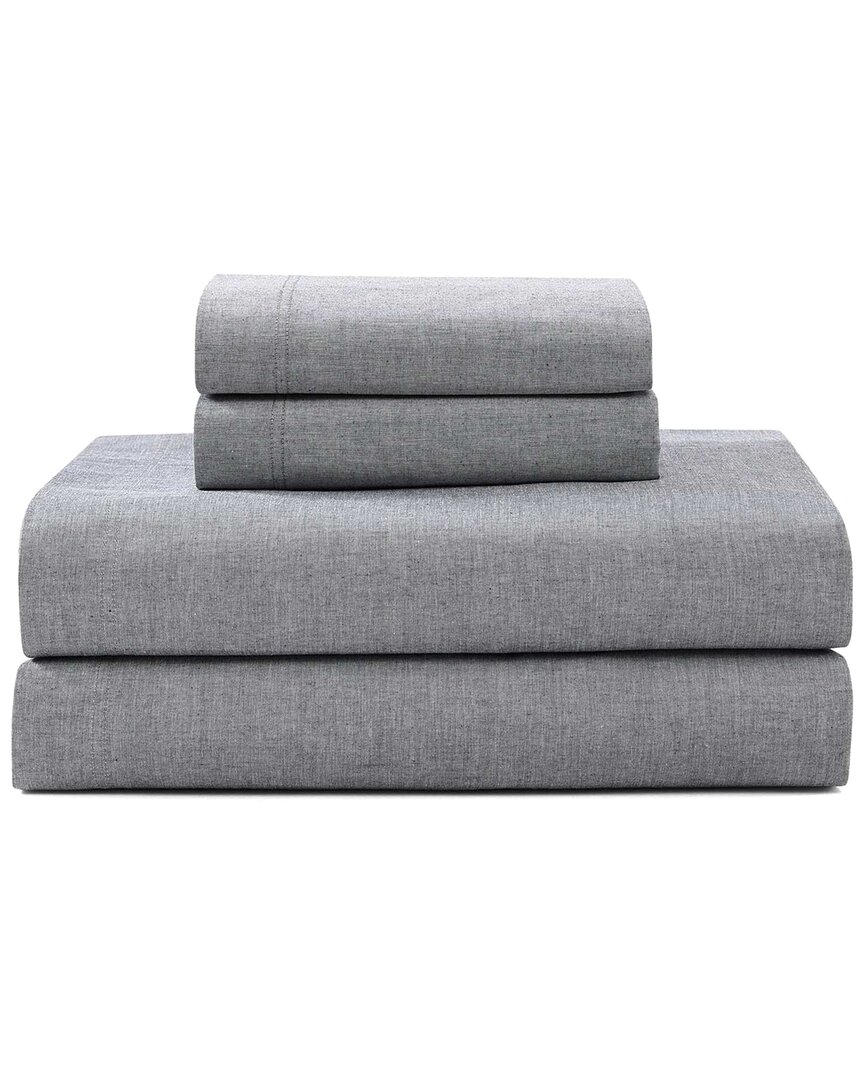 Washed Cotton Yarn Dyed Chambray Sheet Set