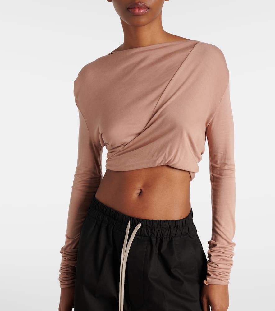 Jade jersey crop top