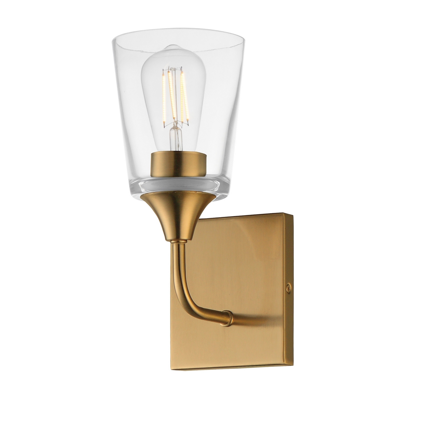 Natural Aged Brass Wall Sconce from the Hudson Collection