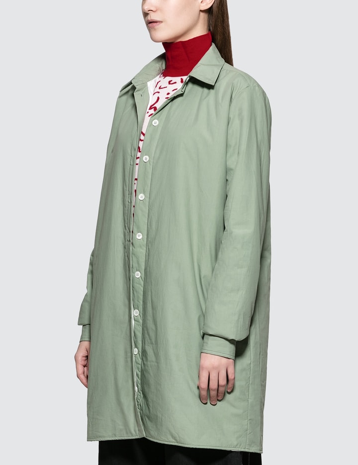 Lightly Padded Oversized Shirt With Slits