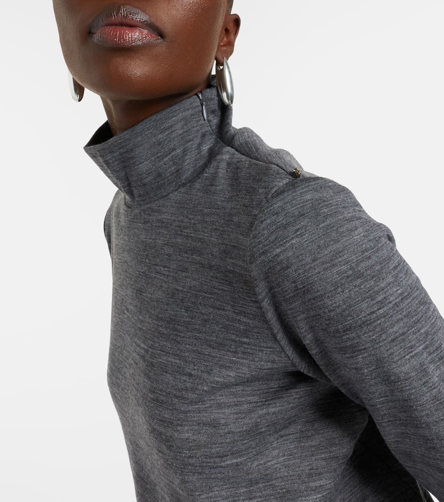Luigia wool and cotton-blend minidress