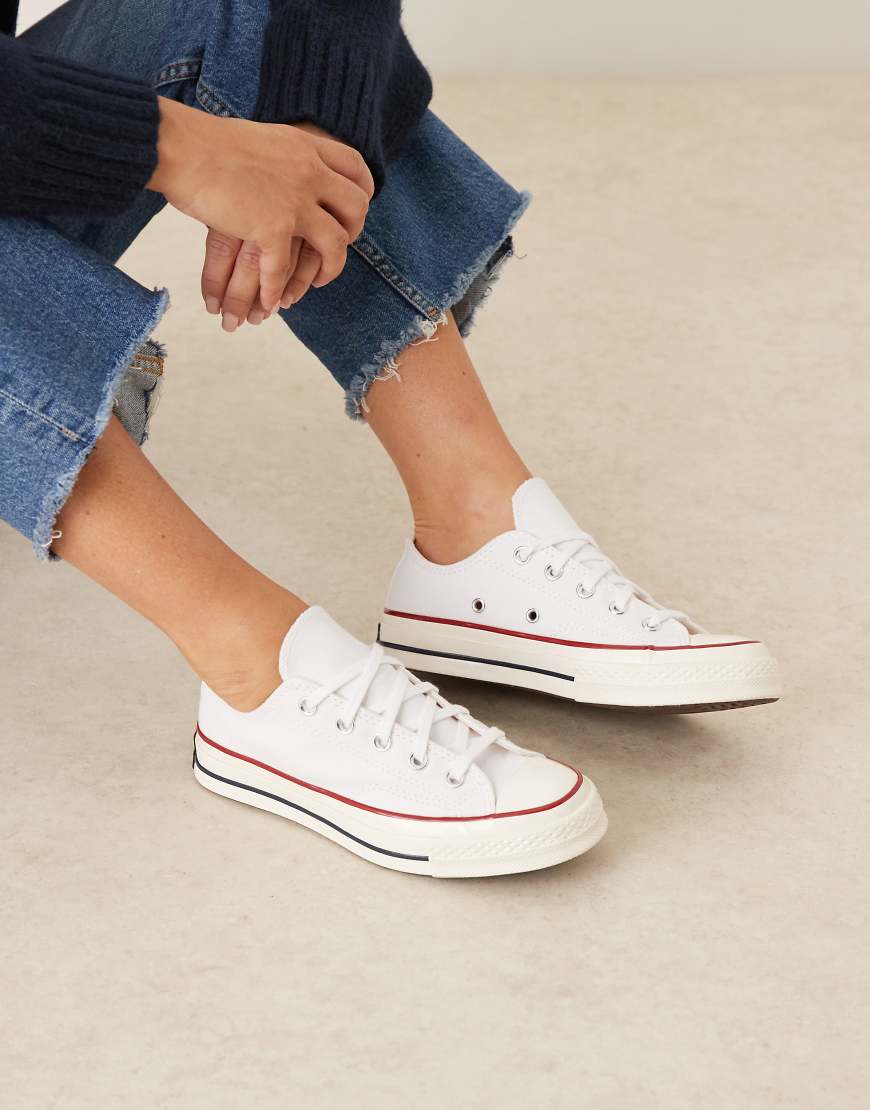 Chuck 70 Ox Wide Fit vintage canvas trainers in white