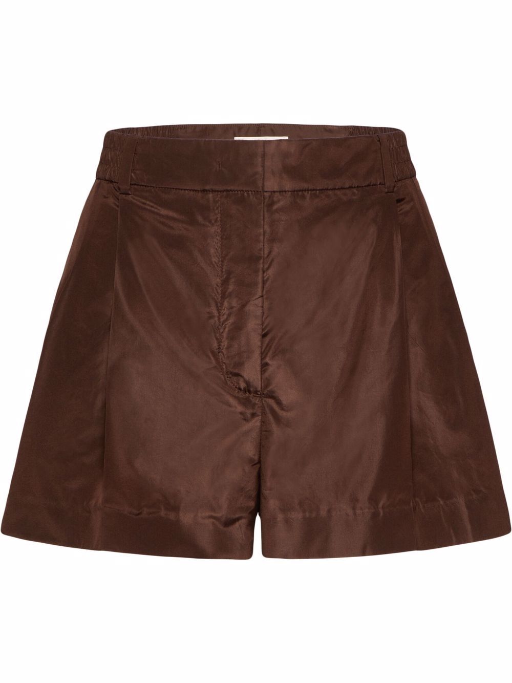 Pressed-crease tailored shorts - Brown
