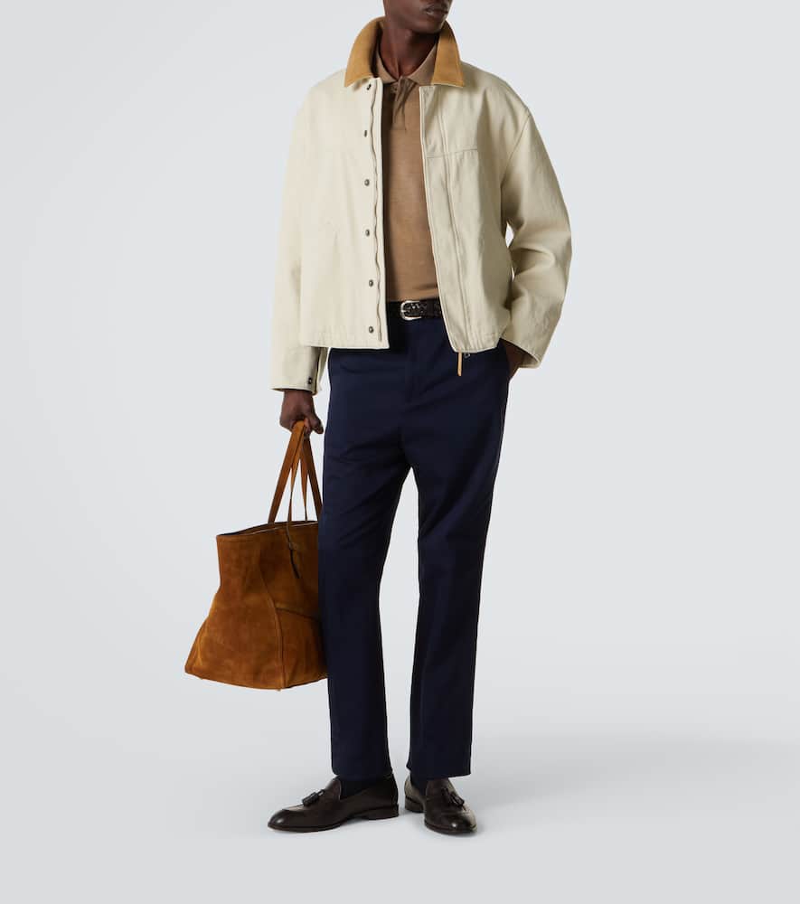 Wool and cashmere polo shirt