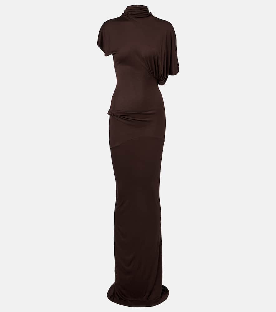 Lilith draped jersey gown