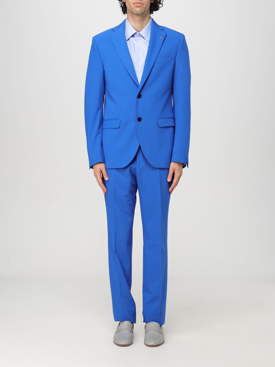 Suit Men color Gnawed Blue