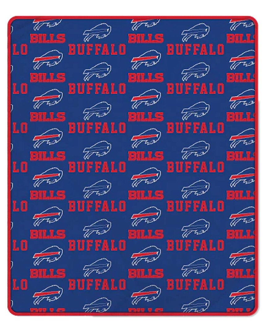 Buffalo Bills Nfl Team Repeating Logo Fleece Throw