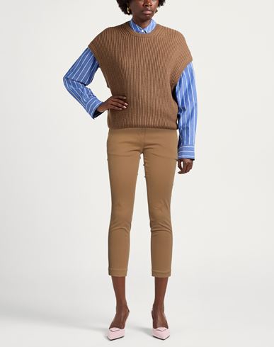 Woman Pants Mustard Size 27 Cotton, Elastane