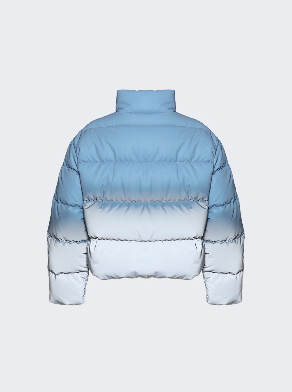 Reflective Gradient Classic Puffer Silver And Blue