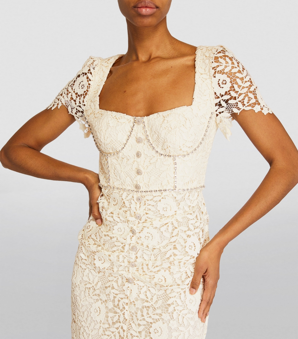 Crystal-Embellished Midi Dress