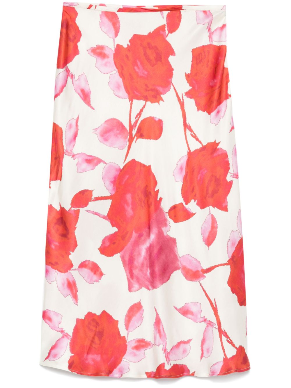 Floral-print midi skirt - Neutrals