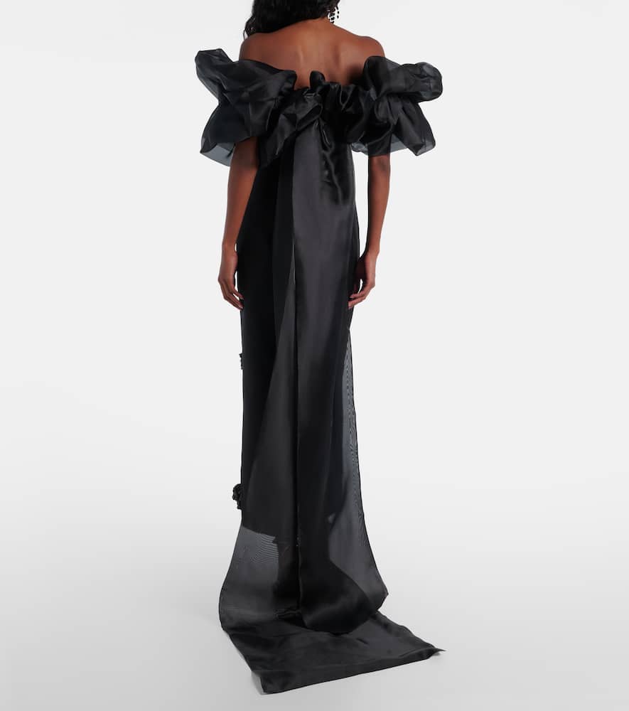 Zayna sequined gown and cape set