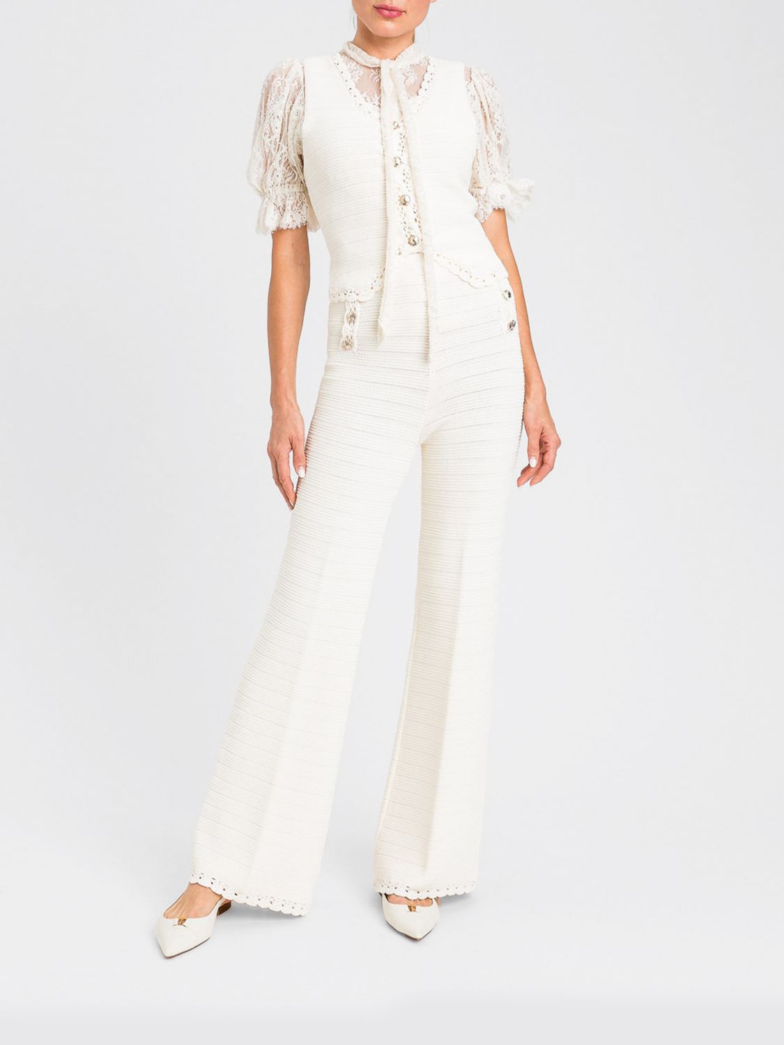 Pants Woman color Yellow Cream