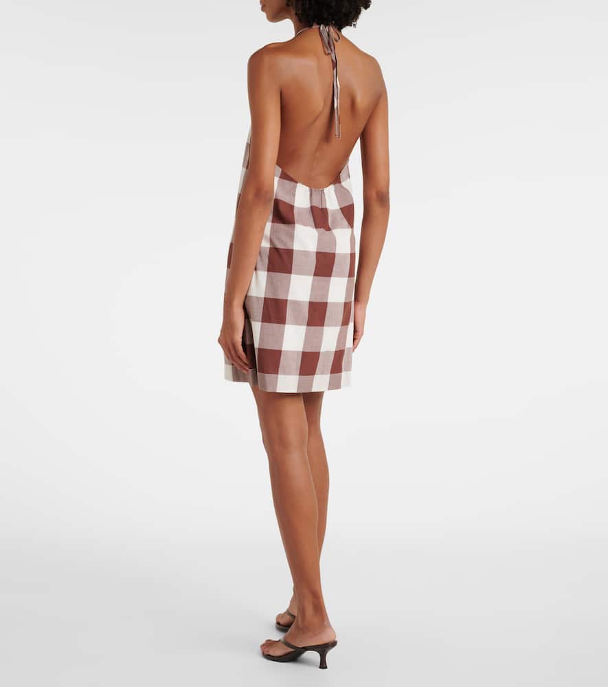 Callie gingham cotton minidress