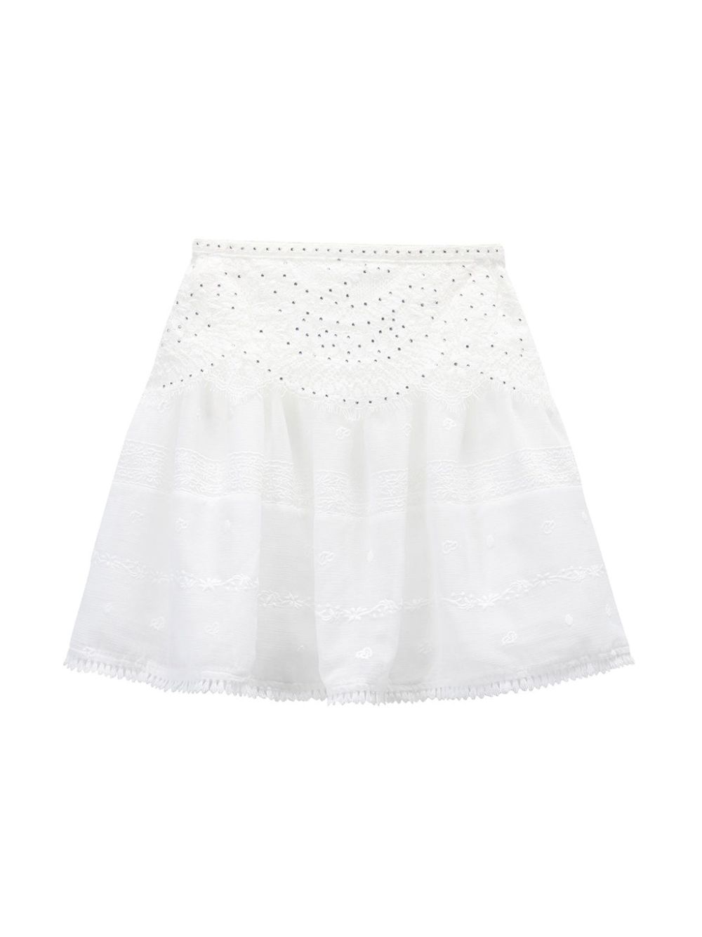 Rose mini skirt - White