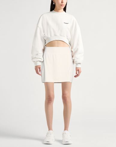 Woman Mini skirt Beige Size L Polyester, Elastane