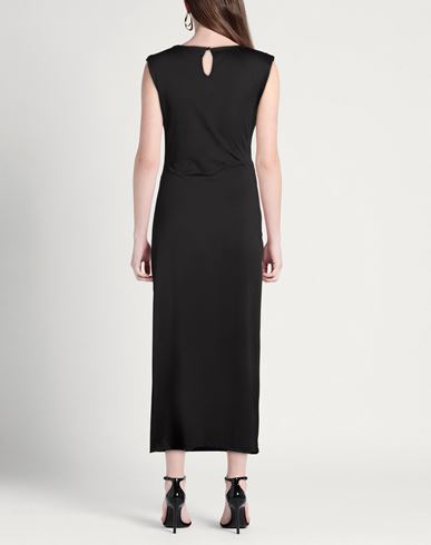 Woman Maxi dress Black Size M Polyester, Elastane