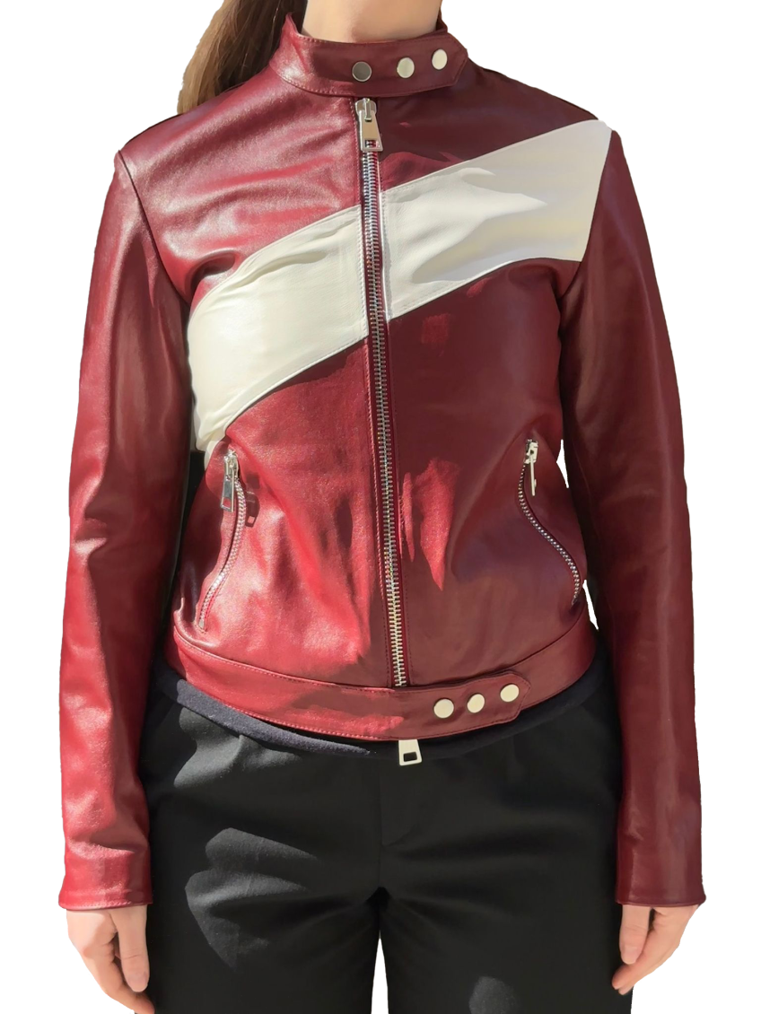 Maroon Leather jacket