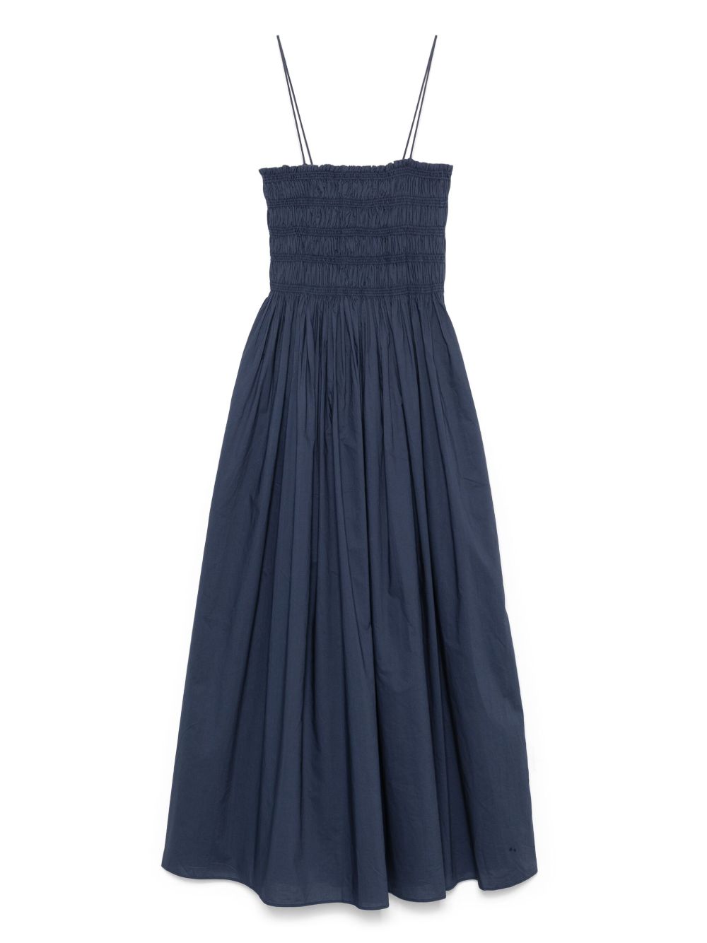 Matteau shirred-bodice midi dress - Blue