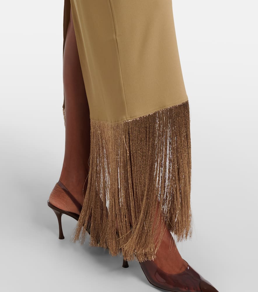 Berlin fringed crêpe cady gown