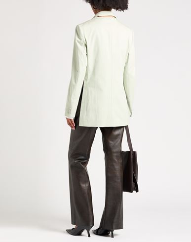 Woman Blazer Light green Size 6 Cotton, Polyamide