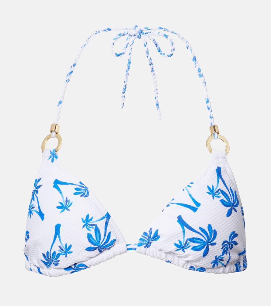 Palm Beach printed bikini top