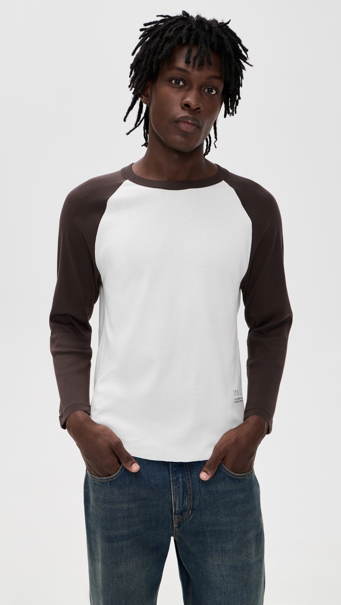 A. P.C. Raglan Long Sleeve Tee Bld Beige/Brown